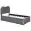 Lit plateforme simple tapissier gris avec lattes en bois et lit gigogne gigogne, -, sans sommier, design-453201147-453201146