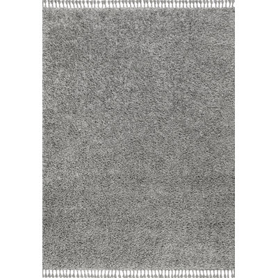 Felicdad Shag Plush Tassel Charcoal Rug