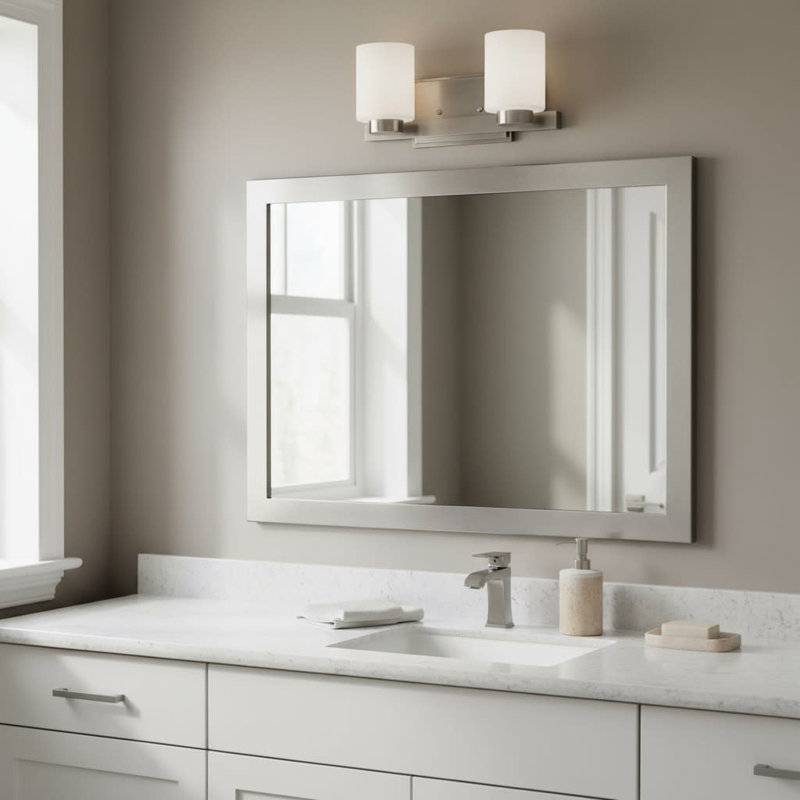 Miley 2-Light Vanity Light, Brushed Nickel, Halogen