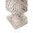 10.2X10.2X16.9" Ornate Magnesium Urn Planter With Antique White Finish And Carved Leaf Details