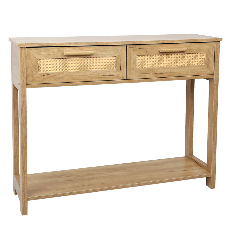 Console Table with 2 Drawers, Sofa Table, Entryway Table with open Storage Shelf