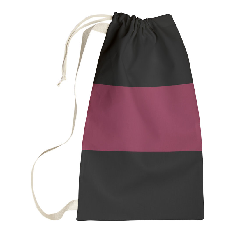 Fabric Laundry Bag with Handles, Medium (36" H x 28" W x 1.5" D), Pittsburgh Black/Maroon/Black