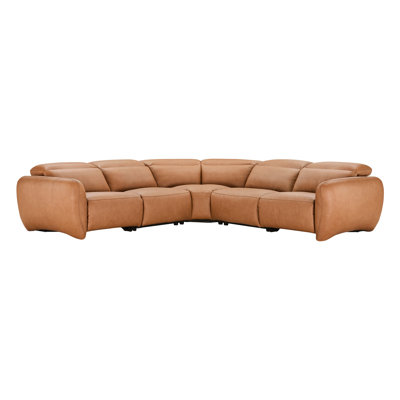 Astro 5-Piece Genuine Leather Power Reclining Sectional
