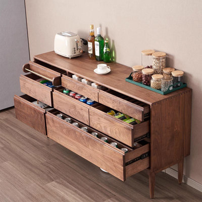 Tall Leg Groove Handle Buffet Table
