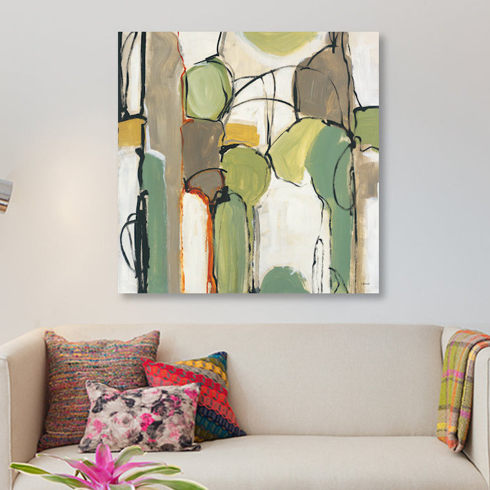« connected i », impression sur toile, H 12 po x l 12 po x P 0,75 po, Pas de tapis, Toile tendue