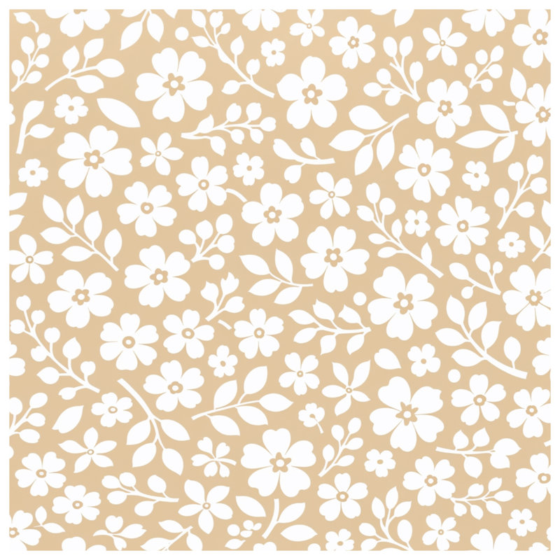 Couvertures blanches à motif floral, L 50 po x H 60 po