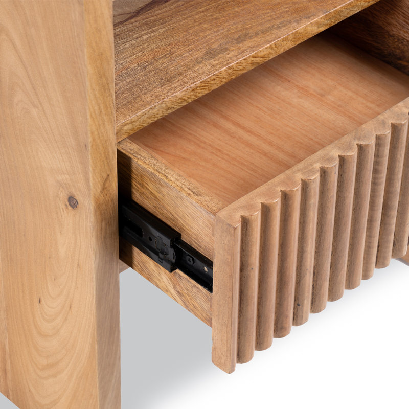 Table de chevet en bois massif 17,5 po l 17,5 po