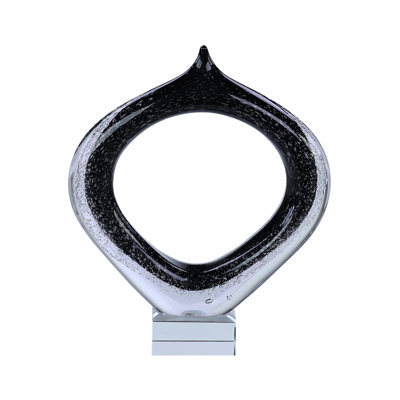 Sculpture en boucle, noir moyen