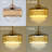 42-inch Golden Crystal Invisible Fan Light, with Remote Control and Three-Color Dimming