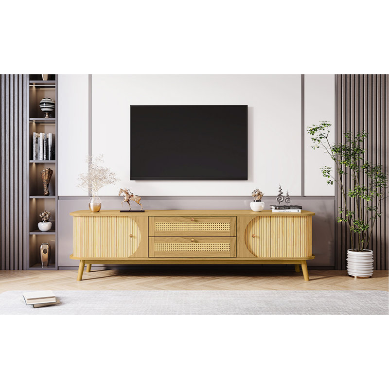 Meuble télé Aruba Brown, Bois naturel