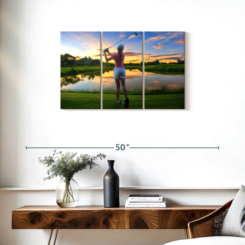 Sireci Golfer Girl, 20" H x 33" W