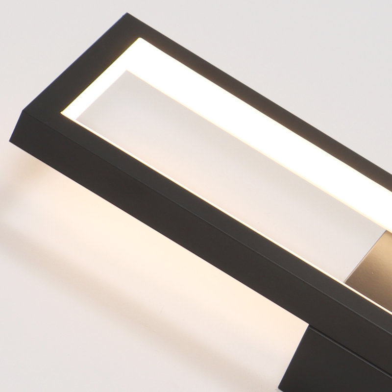  Kaniesha 1-Light 18" Black Modern LED Wall Sconces Triac Dimming, Matte Black, H 18"x W 4.6"X D 2.4", 12W