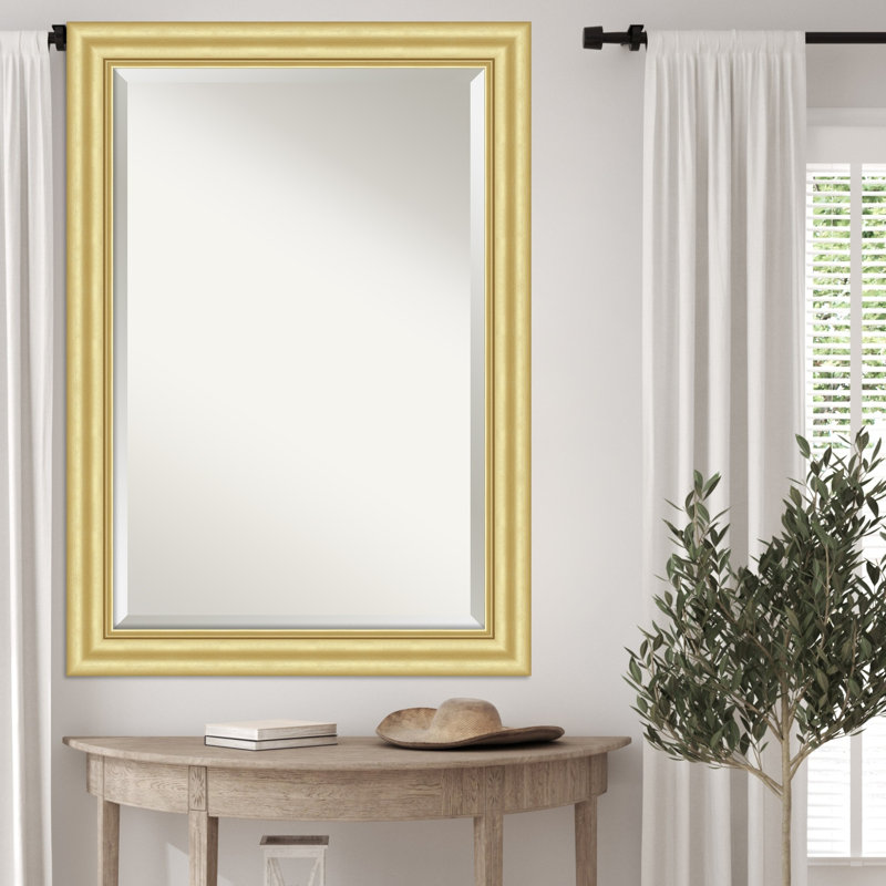 Sophia Beveled Framed Wall Mirror, 29.5" x 41.5", Gold