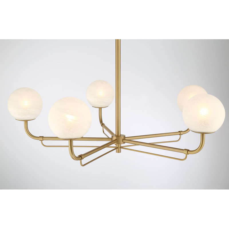 5 LIGHT CHANDELIER, Legacy Brass