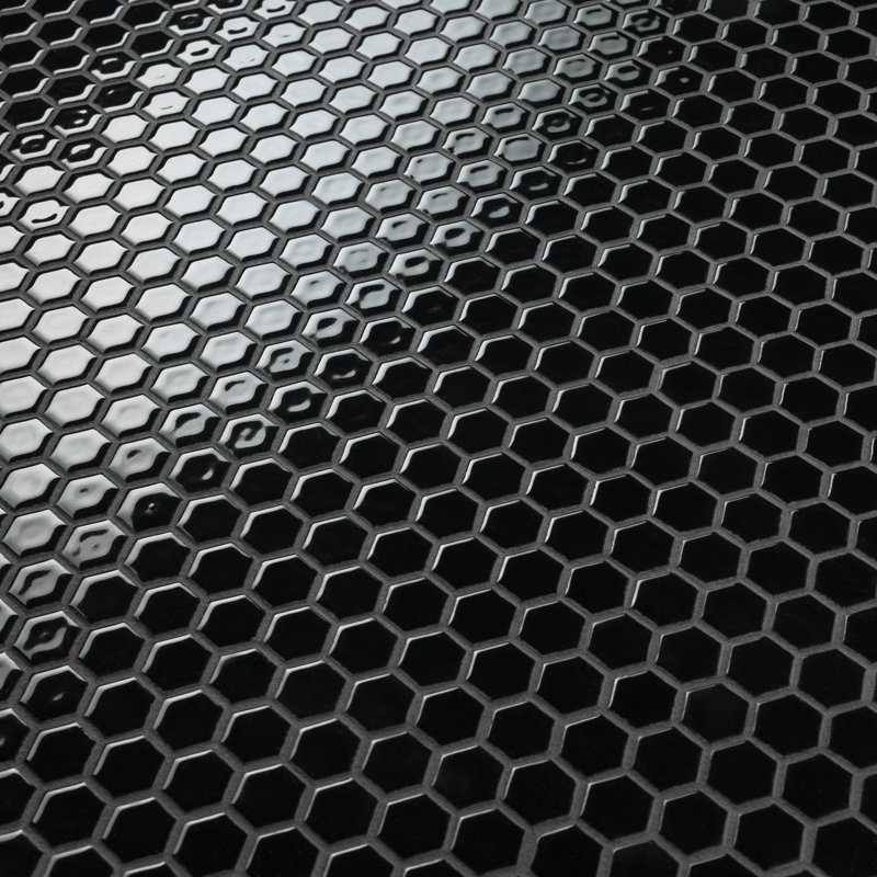 Hudson 1" x 1" Porcelain Honeycomb Mosaic Wall & Floor Tile, Black