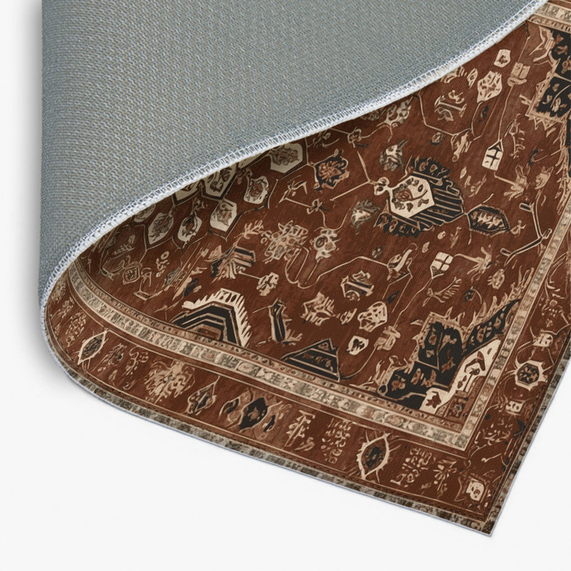 Tapis d'intérieur et d'extérieur brun Persian, Rectangulaire 2 pi x 3 pi