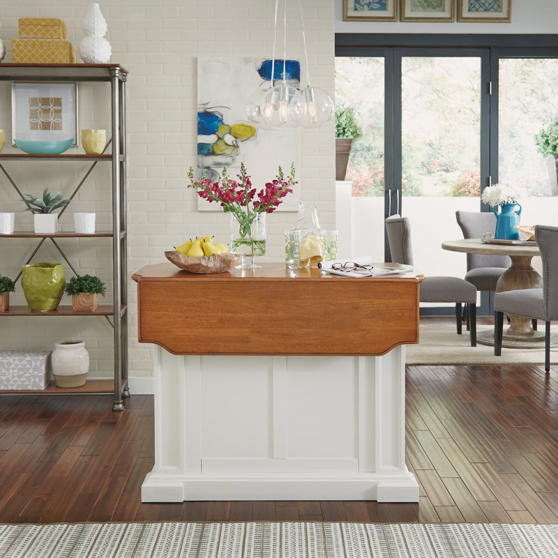 Seddon 49.75'' Wide Kitchen Island, Off-White