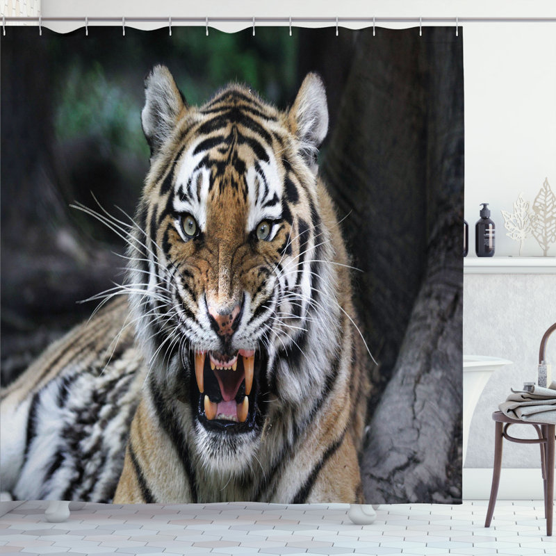 Shower Curtain with Hooks Included, 84"H x 69"W