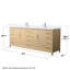 Janna 84" Freestanding Double Bathroom Vanity with Quartz Top-142245401-142245400-142245406