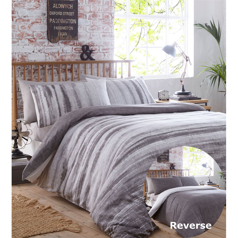 Mcnally Striped Duvet Cover Set with Pillowcases