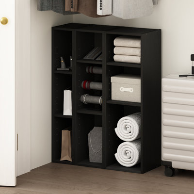Étagère de rangement à 3 niveaux pour vêtements et garde-robe Shavon, 10 po de largeur