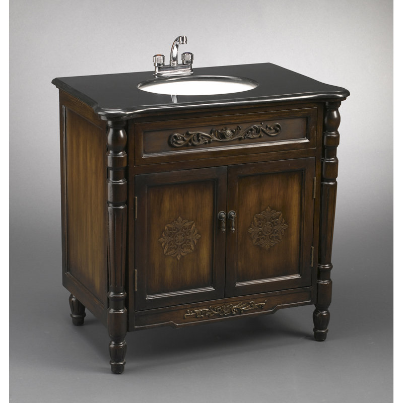 32" Single Bathroom Vanity Set, Antique Brown