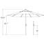 Parasol inclinable 11 pi avec lumière des étoiles Lariat-662109054-595472520