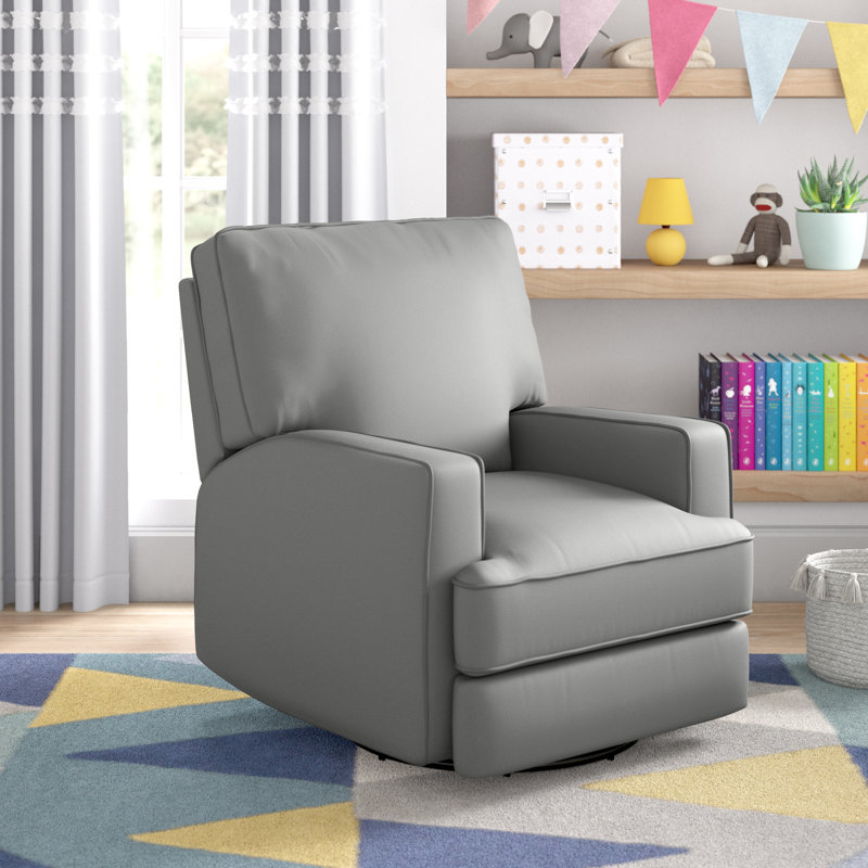 Gutshall Swivel Reclining Glider, Grey