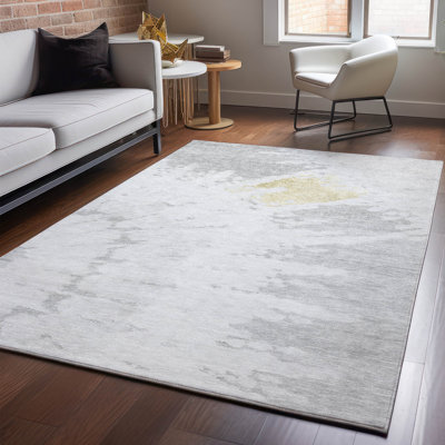 Premium Machine Washable Cerrito Silver Rug