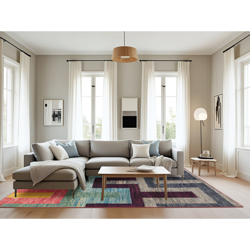 Tapis abstrait moderne 5068, Rectangle 8 pi x 12 pi