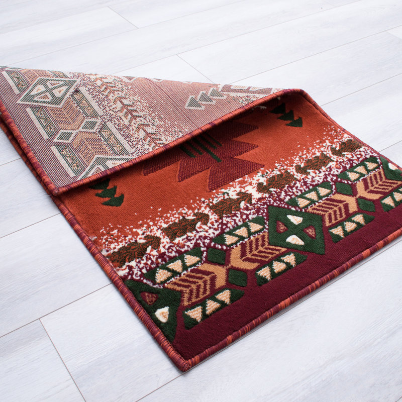Allport Geometric Indoor Doormat, Rust