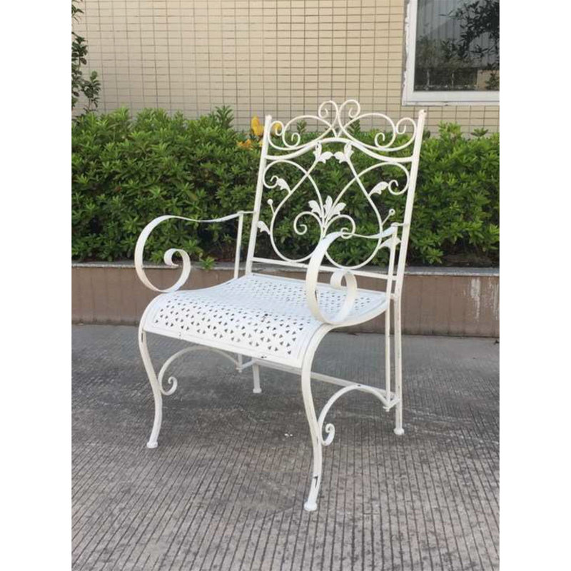 Chaise de jardin Nyquist, Blanc antique