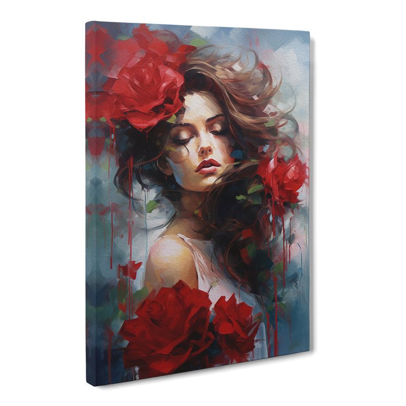 Rose Expressionism - No Frame Print, 76cm H x 50cm W x 3cm D