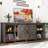 70" Farmhouse Sliding Barn Door TV Stand for TVs Up to 80" TVs, Entertainment Center Console Table with Adjustable Shevles-874423860-874423863
