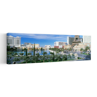 The Strip Las Vegas NV by Greg Probst - Wrapped Canvas Panoramic Print