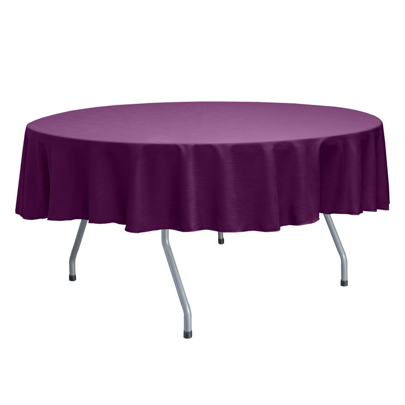 Solid Color Round Tablecloth, 72" x 72", 2, Plum