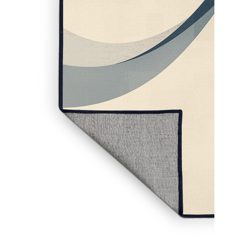 Tapis beige lavable à la machine à motif de symboles infinis Paizley, 4 x 2