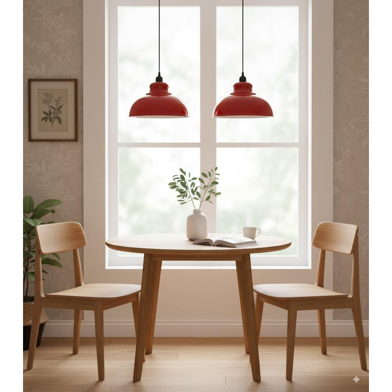 1 - Light Dome Pendant, Red