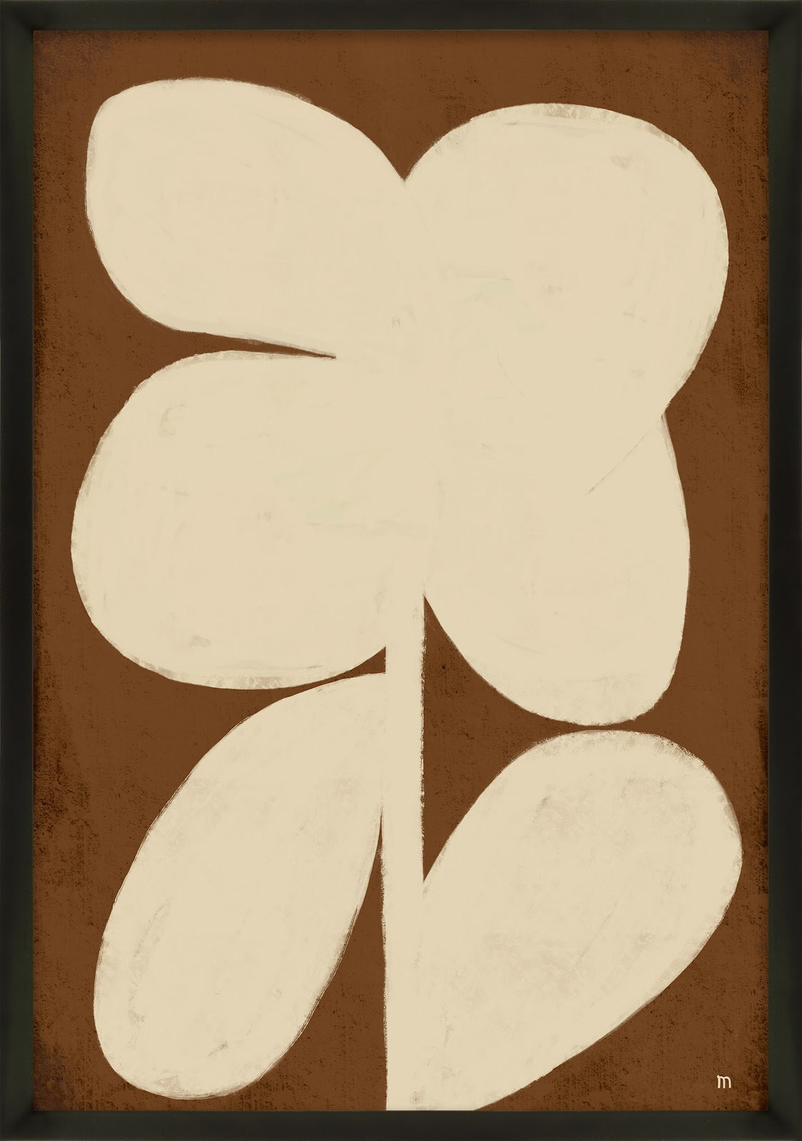Flower 2 Print, Black Framed, 30" H x 21" W
