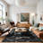 Monaco Series Abrstract Black/Gray/Ivory/Beige Area Rug-340928437