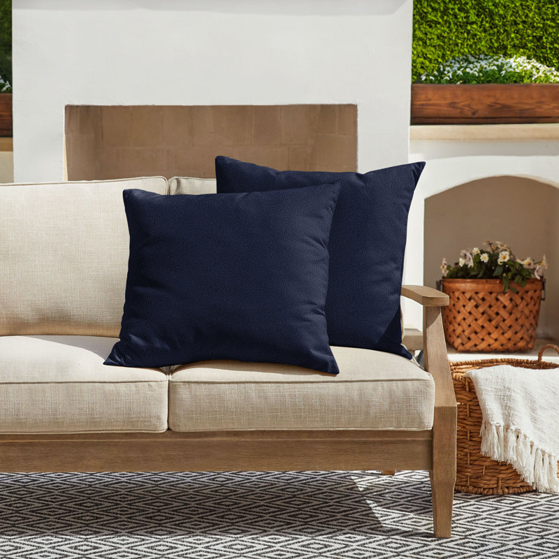 Coussin décoratif, H 22 po x l 22 po, Blé, Carré