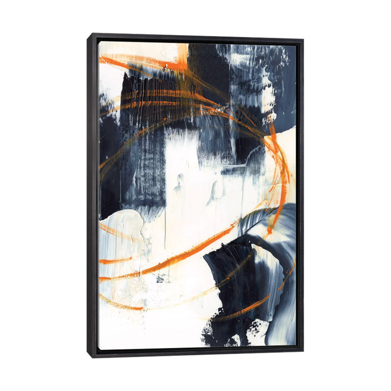 « Orange Rind II » par Ethan Harper, reproduction d’art, H 26 po x l 18 po x P 1,5 po, Encadrement noir décoloré