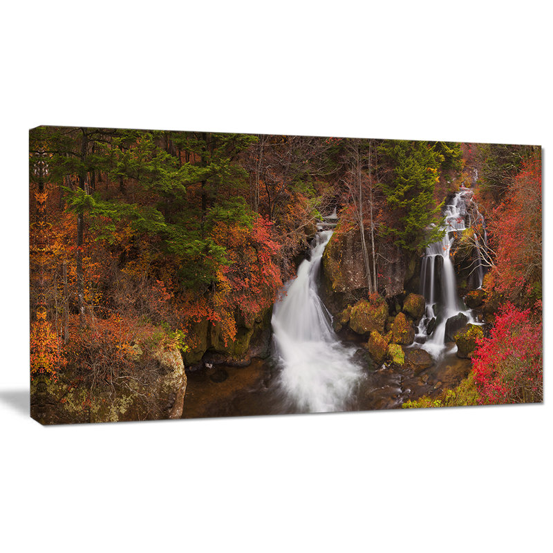 " Ryuzu Falls Near Nikko Japan ", 16" H x 32" W x 1" D