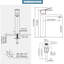 Robinet de salle de bain monocorps à poignée simple avec drain High Arc-103560316