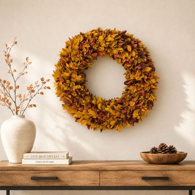 Evergold 20" Real Preserved Holly Autumn Wreath