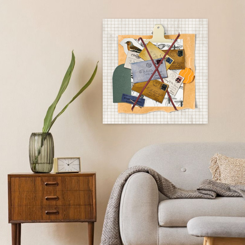 Art contemporain, art abstrait rétro, H 24 po x l 24 po