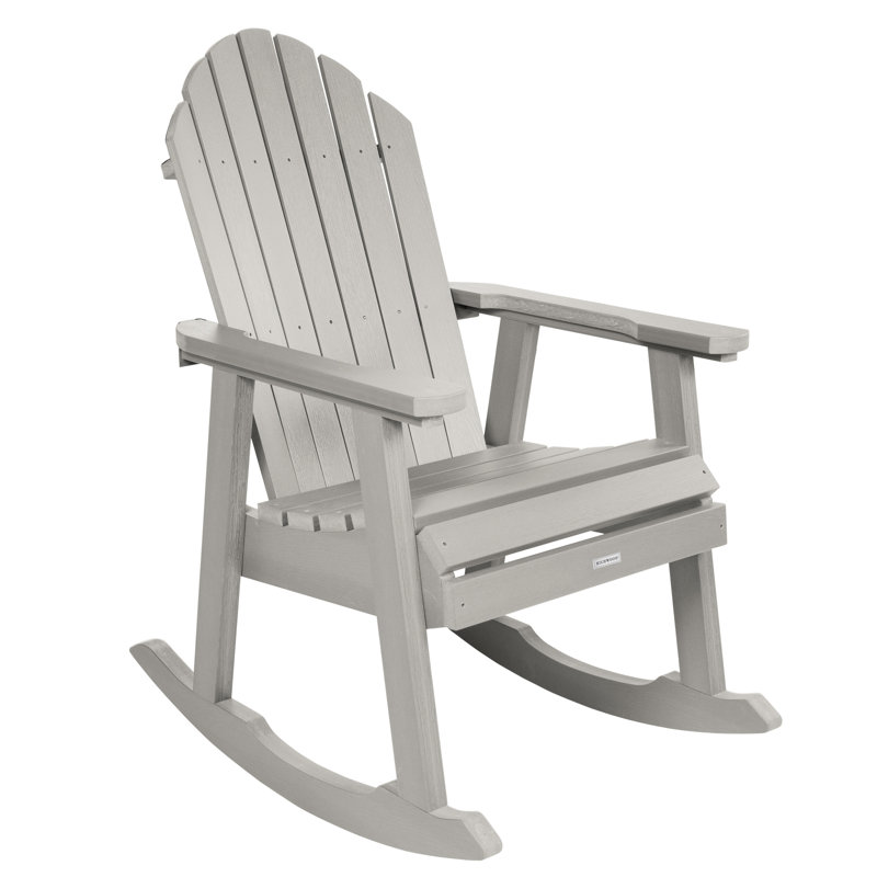 Hamilton Recycled Plastic Adirondack Rocking Chair, Gray