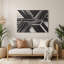 «Geometric Abstraction 90», art mural gris en métal-1294227081