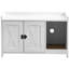 Henadz caché avec bloc-notes, porte de grange verrouillable et lumière de charge USB (L 31,5 po x l 19,69 po x H 19,69 po)-157261285