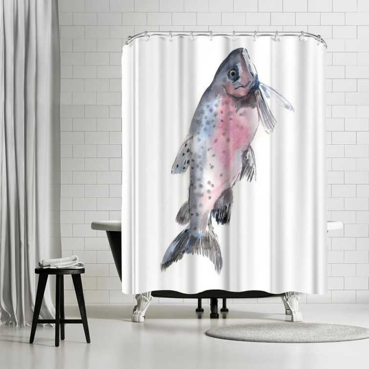 71 x 74 Shower Curtain, Salmon by Suren Nersisyan